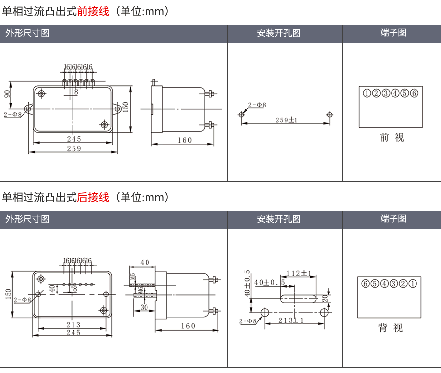 JGL-14凸出式固定安裝結(jié)構(gòu)外形尺寸