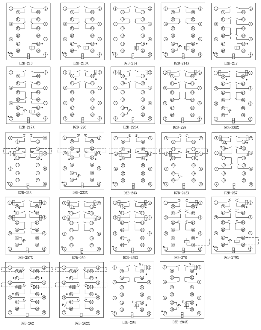 DZB-217,DZB-217X接線圖