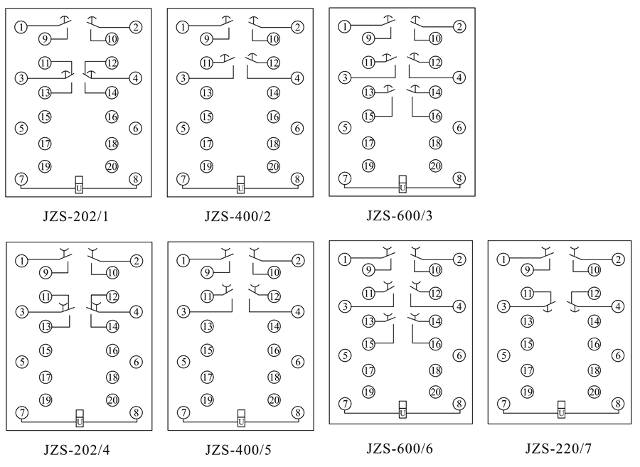 JZS-600/6內(nèi)部接線圖