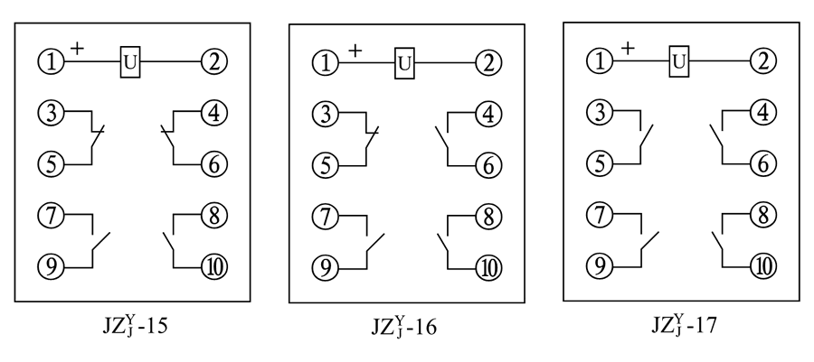 JZY-17、JZJ-17內(nèi)部接線圖