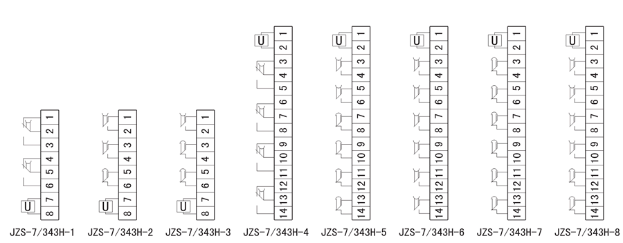 JZS-7/343H-1內(nèi)部接線(xiàn)圖