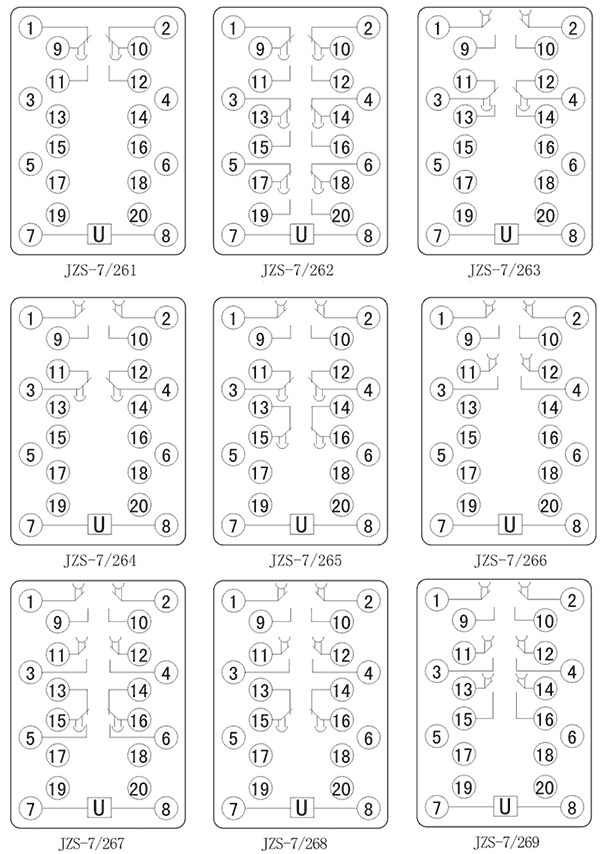 JZS-7/261內(nèi)部接線圖