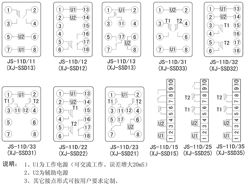 JS-11D/22內(nèi)部接線圖