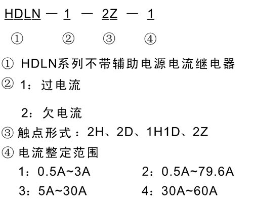 HDLN-2-2H-3型號(hào)及其含義