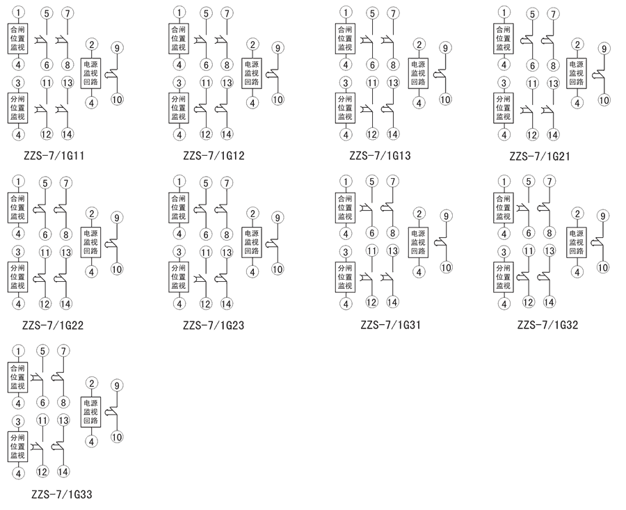 ZZS-7/1G12內部接線圖