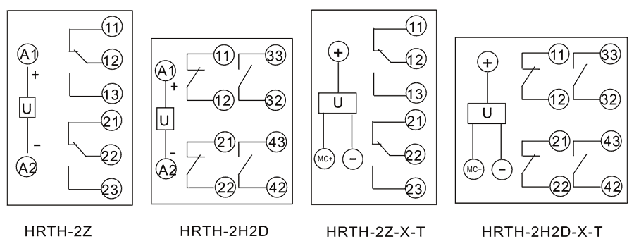 HRTH-Y-2H2D內(nèi)部接線圖