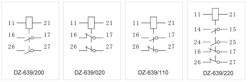 DZ-639/200內(nèi)部接線圖