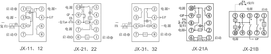 JX-21B內(nèi)部接線圖