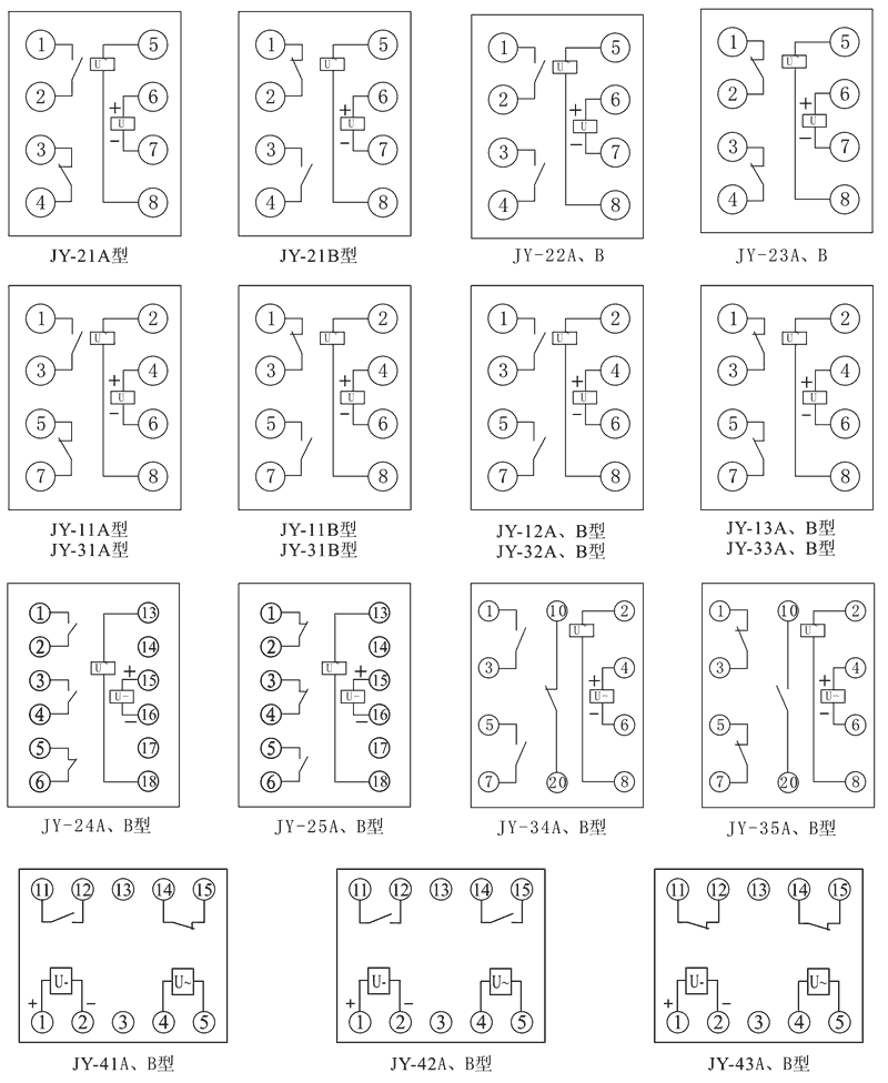 JY-43A內(nèi)部接線圖