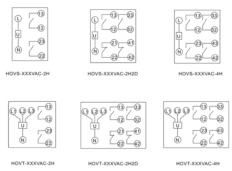 HOVS-58VAC-4H內(nèi)部接線圖