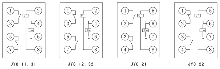 JY8-22C內(nèi)部接線圖