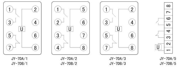 JY-7DA/1內(nèi)部接線圖